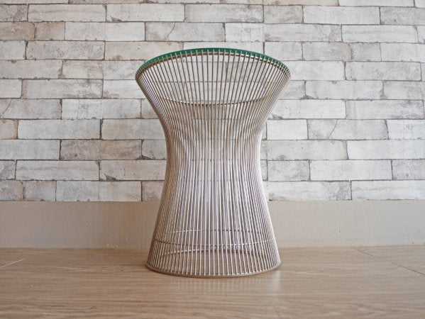 ノル Knoll プラットナーサイドテーブル Platner Side Table ガラス天板 ウォーレン・プラットナー モダンデザイン ヴィンテージ ●