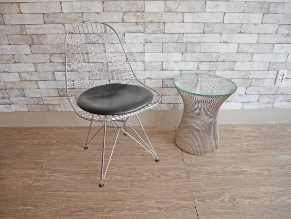 ノル Knoll プラットナーサイドテーブル Platner Side Table ガラス天板 ウォーレン・プラットナー モダンデザイン ヴィンテージ ●