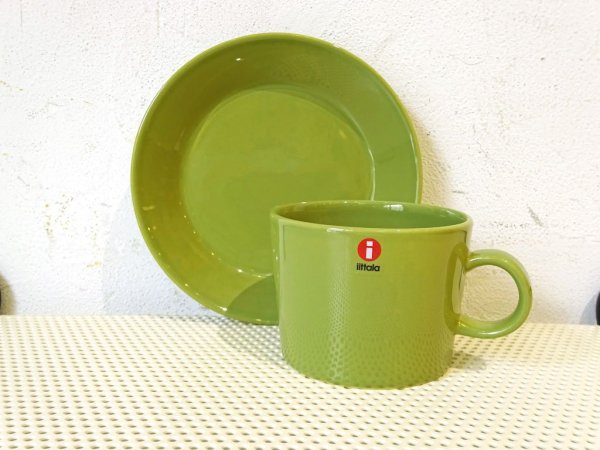 イッタラ iittala ティーマ TEEMA カップ＆ソーサー オリーブ C&S カップ＆ソーサー 廃番 展示保管品 フィンランド 北欧 ★