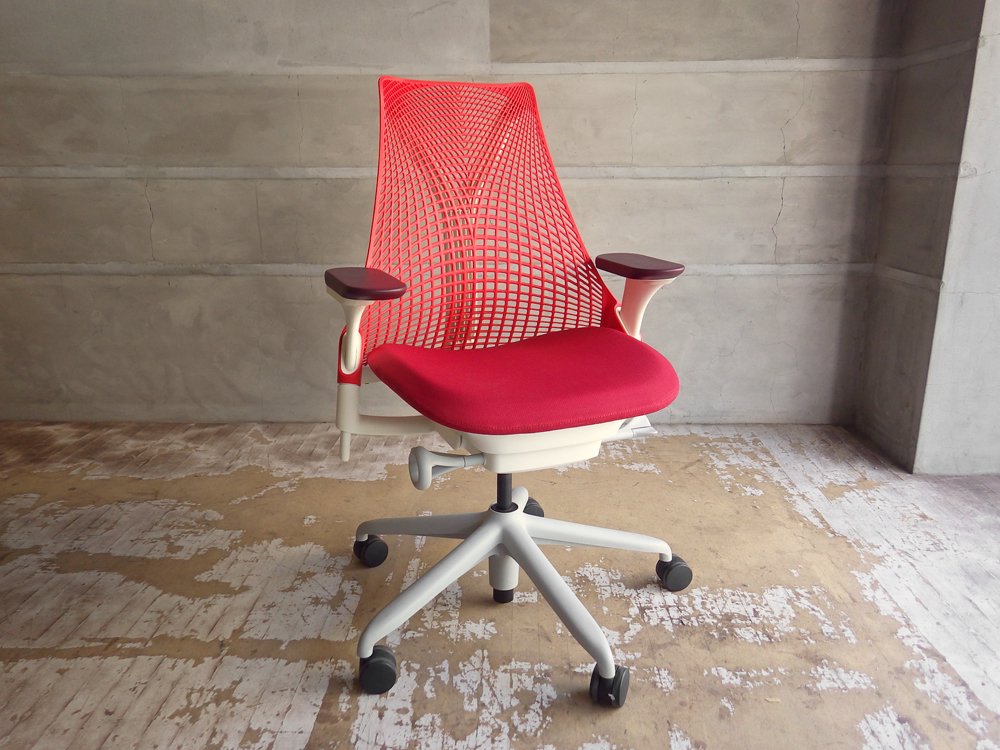 ハーマンミラー Herman Miller セイルチェア SAYL Chair デスクチェア イヴ・ベアール レッドサスペンション 定価￥112,200- ♪