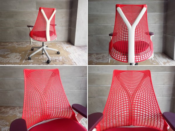 ハーマンミラー Herman Miller セイルチェア SAYL Chair デスクチェア イヴ・ベアール レッドサスペンション 定価￥112,200- ♪