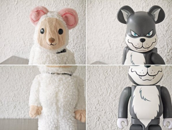 フラグメントデザイン fragment design ベアブリック 400％ BE@RBRICK デュアルデザイン 羊 狼 BE@RBRICK WORLD WIDE TOUR 2 希少品 ◇