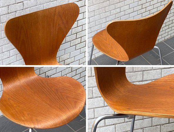 フリッツハンセン Fritz Hansen セブンチェア チーク材 アルネ ヤコブセン Arne Jacobsen 1967年製  ビンテージ 北欧 デンマーク ■