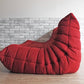 リーンロゼ Ligne roset トーゴ TOGO 3P ソファ レッド ファブリック フランス 定価:\258,500～ ●