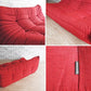 リーンロゼ Ligne roset トーゴ TOGO 3P ソファ レッド ファブリック フランス 定価:\258,500～ ●