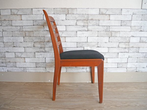 朝日木材 ボスコ BOSCO ダイニングチェア Dining Chair ブラックファブリック クラフト家具 ●