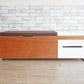 ハーマンミラー Herman Miller コグニータストレージベンチ Cognita Storage Bench チョコレート ブラウン サイドテーブル付 座面下収納＆抽斗2杯 廃番 ●