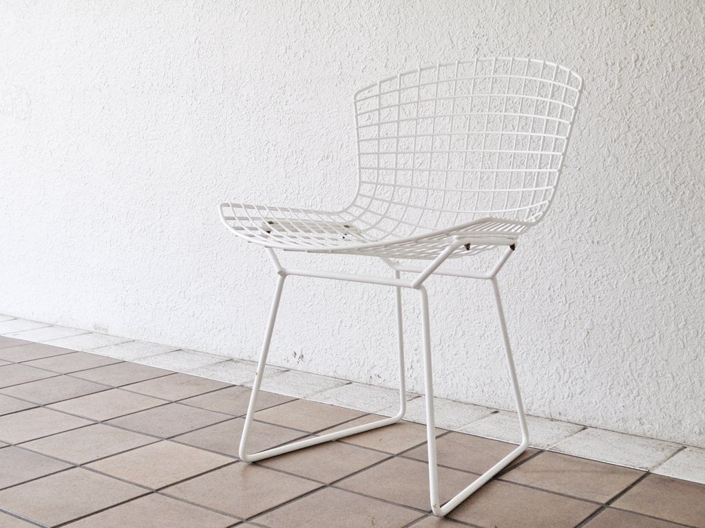 ノル Knoll 420 サイドチェア 420 Side chair ワイヤーチェア ホワイト ハリー・ベルトイア ミッドセンチュリー 名作椅子 定価￥107,800- ◇