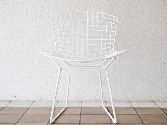 ノル Knoll 420 サイドチェア 420 Side chair ワイヤーチェア ホワイト ハリー・ベルトイア ミッドセンチュリー 名作椅子 定価￥107,800- ◇