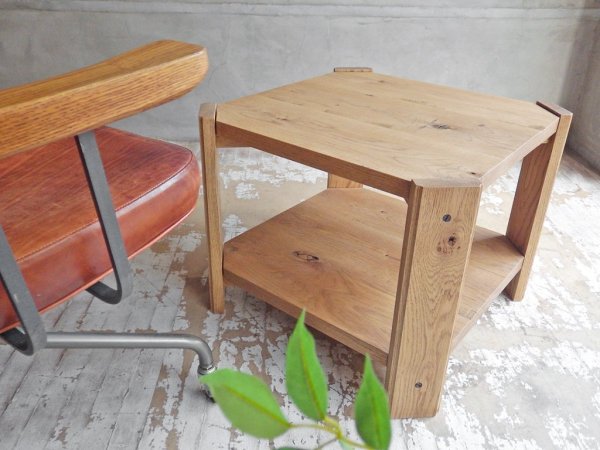 トラックファニチャー TRUCK FURNITURE シーシー サイドテーブル CC SIDE TABLE オーク無垢材 美品 定価\176,000- ♪