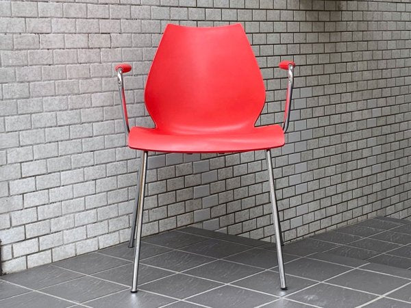 カルテル Kartell マウイ アームチェア Maui chair レッド ヴィコ・マジストレッティ スタッキングチェア イタリア A ■