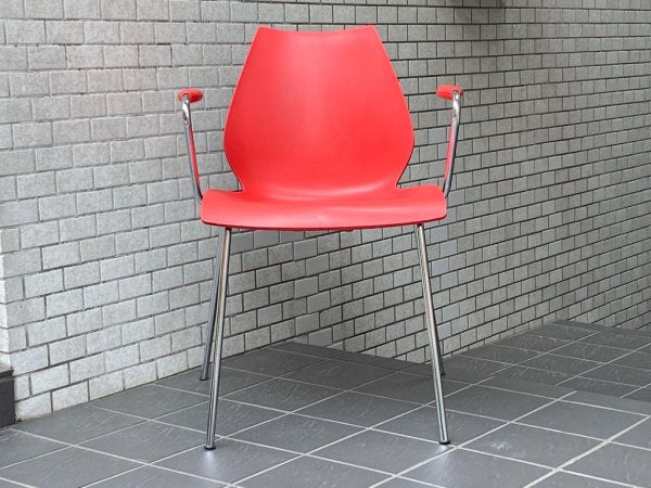 カルテル Kartell マウイ アームチェア Maui chair レッド ヴィコ・マジストレッティ スタッキングチェア イタリア B ■