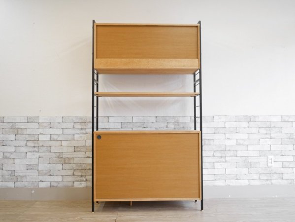 モモナチュラル Momo Natural ベント VENT ユニット キッチンボード UNIT KD KITCHEN BOARD カップボード オーク材 STEEL PROP H190cm ●