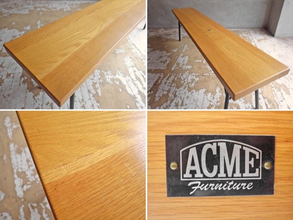 アクメファニチャー ACME Furniture グランビュー ベンチ GRANDVIEW BENCH オーク無垢材 インダストリアル 廃番タイプ ♪
