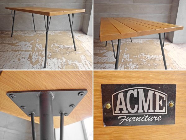 アクメファニチャー ACME Furniture グランビュー ダイニングテーブル GRANDVIEW DINING TABLE オーク無垢材 インダストリアル 廃番タイプ ♪