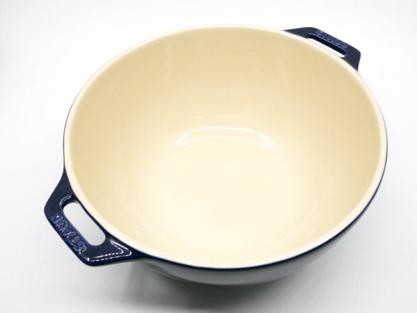 ストウブ STAUB 手付き サービングボウル サラダボウル Salad Bowl round ダークブルー 25cm ●