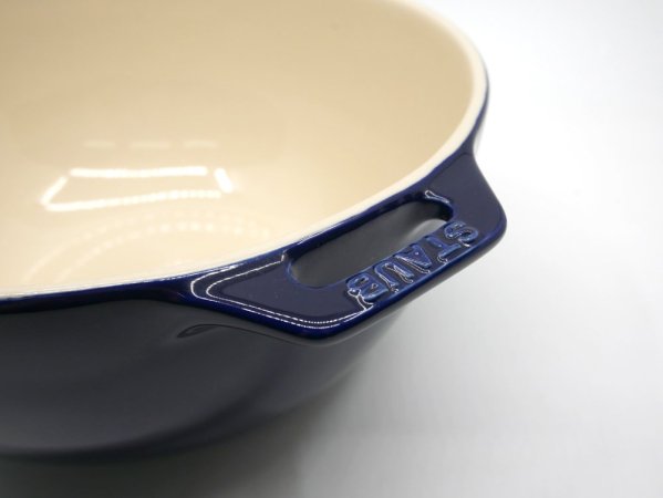 ストウブ STAUB 手付き サービングボウル サラダボウル Salad Bowl round ダークブルー 25cm ●