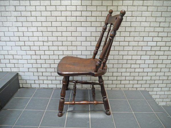 横浜元町 竹中家具 takenaka furniture ダイニングチェア オーク無垢材 スピンドルバック ■
