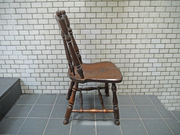 横浜元町 竹中家具 takenaka furniture ダイニングチェア オーク無垢材 スピンドルバック ■