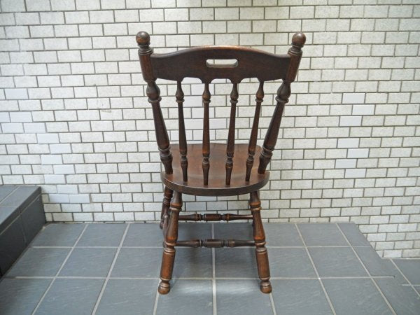 横浜元町 竹中家具 takenaka furniture ダイニングチェア オーク無垢材 スピンドルバック ■