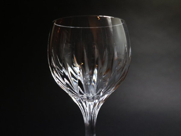 バカラ Baccarat マッセナ ワイングラス カットグラス クリスタルガラス フランス 定価￥27,500- B ◎