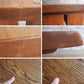 オークヴィレッジ Oak Village ダイニングテーブル ナラ 総無垢材 天然木 一枚板 耳付き クラフト家具 ●