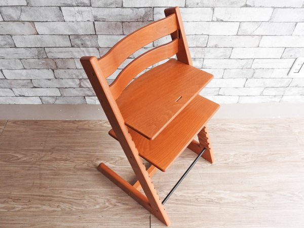 ストッケ STOKKE トリップトラップ TRIPP TRAPP 旧型 ベビーチェア キッズチェア チェリー ノルウェー 北欧家具 ●