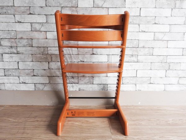 ストッケ STOKKE トリップトラップ TRIPP TRAPP 旧型 ベビーチェア キッズチェア チェリー ノルウェー 北欧家具 木製ガード付 ●