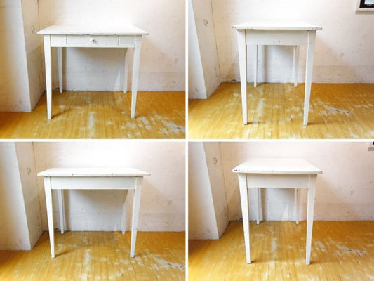 フランス ビンテージ France vintage シャビーシック ホワイト リペイント スモール デスク Repaint Small Desk ★