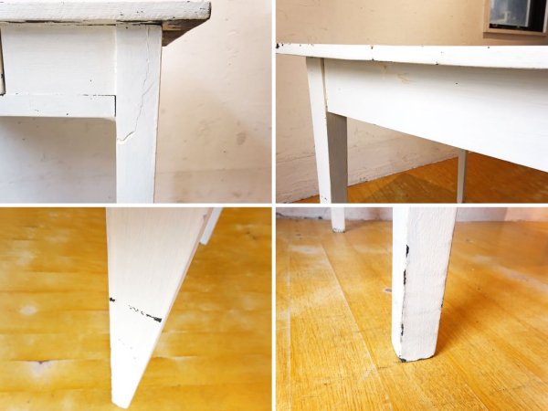 フランス ビンテージ France vintage シャビーシック ホワイト リペイント スモール デスク Repaint Small Desk ★