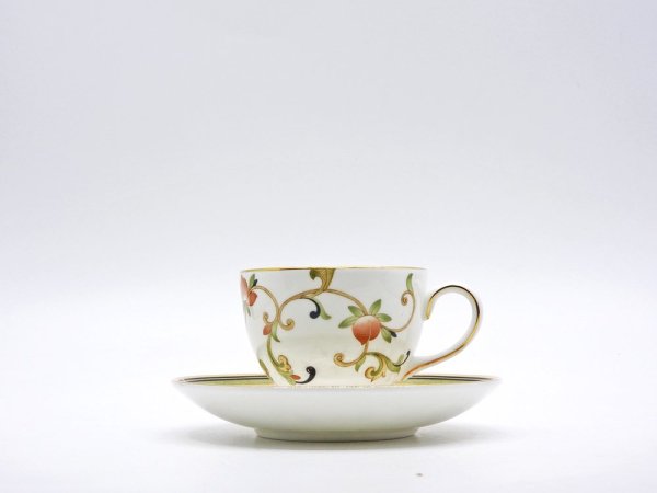 ウェッジウッド WEDGWOOD オベロン oberon 白磁カップ＆ソーサー C/S 旧刻印 ボーンチャイナ BONE CHINA 廃番品 英国 B ◇