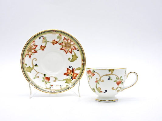 ウェッジウッド WEDGWOOD オベロン oberon 白磁カップ＆ソーサー C/S 旧刻印 ボーンチャイナ BONE CHINA 廃番品 英国 C ◇