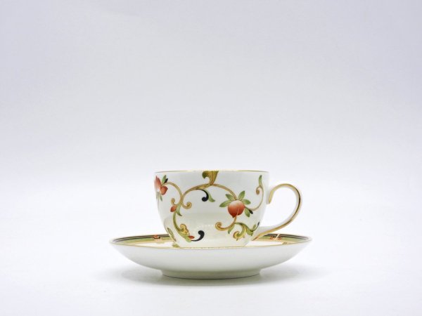 ウェッジウッド WEDGWOOD オベロン oberon 白磁カップ＆ソーサー C/S 旧刻印 ボーンチャイナ BONE CHINA 廃番品 英国 D ◇