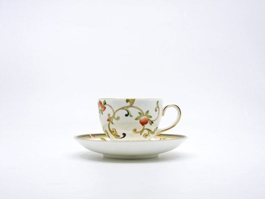 ウェッジウッド WEDGWOOD オベロン oberon 白磁カップ＆ソーサー C/S 旧刻印 ボーンチャイナ BONE CHINA 廃番品 英国 F ◇