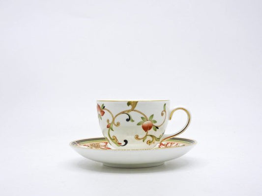 ウェッジウッド WEDGWOOD オベロン oberon 白磁カップ＆ソーサー C/S 旧刻印 ボーンチャイナ BONE CHINA 廃番品 英国 G ◇