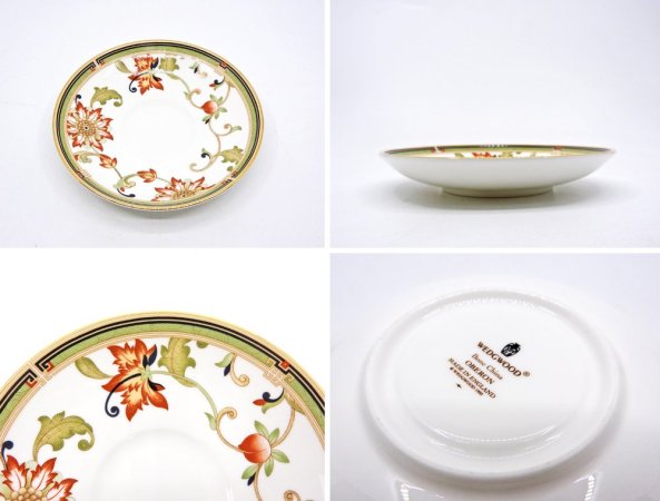 ウェッジウッド WEDGWOOD オベロン oberon 白磁カップ＆ソーサー C/S 旧刻印 ボーンチャイナ BONE CHINA 廃番品 英国 G ◇