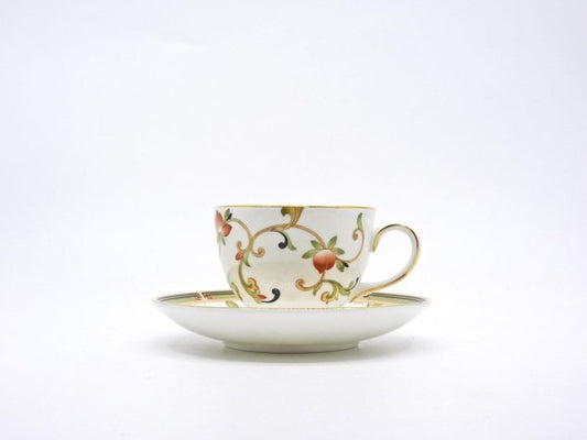 ウェッジウッド WEDGWOOD オベロン oberon 白磁カップ＆ソーサー C/S 旧刻印 ボーンチャイナ BONE CHINA 廃番品 英国 H ◇