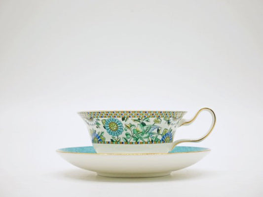 ウェッジウッド WEDGWOOD バビロン babylon カップ＆ソーサー C/S 旧刻印 白磁 ボーンチャイナ BONE CHINA 廃番品 英国 A ●