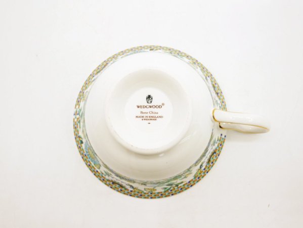 ウェッジウッド WEDGWOOD バビロン babylon カップ＆ソーサー C/S 旧刻印 白磁 ボーンチャイナ BONE CHINA 廃番品 英国 A ●