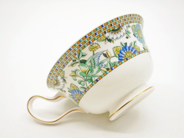 ウェッジウッド WEDGWOOD バビロン babylon カップ＆ソーサー C/S 旧刻印 白磁 ボーンチャイナ BONE CHINA 廃番品 英国 A ●