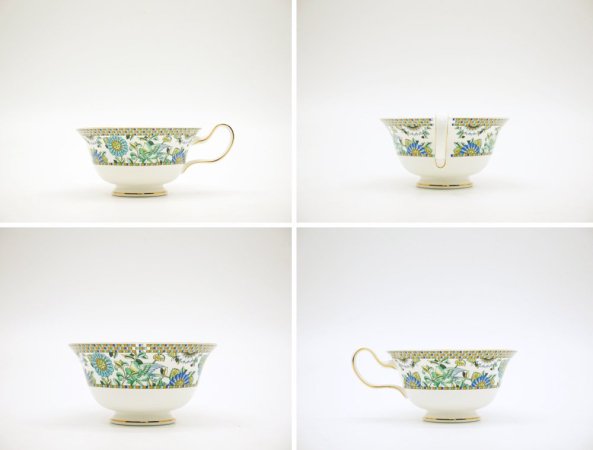 ウェッジウッド WEDGWOOD バビロン babylon カップ＆ソーサー C/S 旧刻印 白磁 ボーンチャイナ BONE CHINA 廃番品 英国 A ●