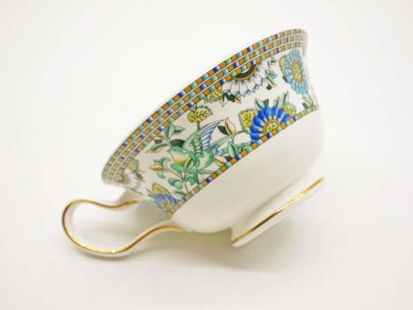 ウェッジウッド WEDGWOOD バビロン babylon カップ＆ソーサー C/S 旧刻印 白磁 ボーンチャイナ BONE CHINA 廃番品 英国 B ●