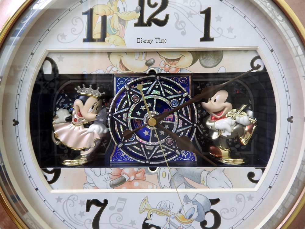 セイコー SEIKO ディズニー Disney からくり 電波クロック FW561A 多機能 6曲 メロディー 掛け時計 定価55,000円 正時パフォーマンス ●