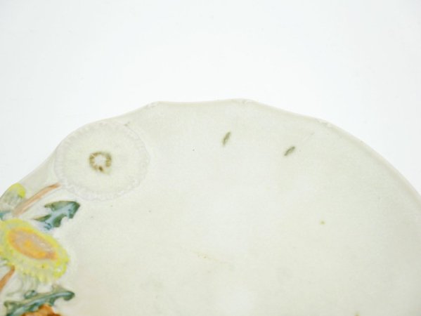 うつわやみたす 4寸皿 ねずみ たんぽぽ Φ13cm プレート 小皿 ハンドメイド 現代作家 A ●