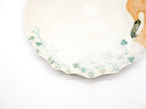 うつわやみたす 4寸皿 きつね Φ12.5cm プレート 小皿 ハンドメイド 現代作家 B ●