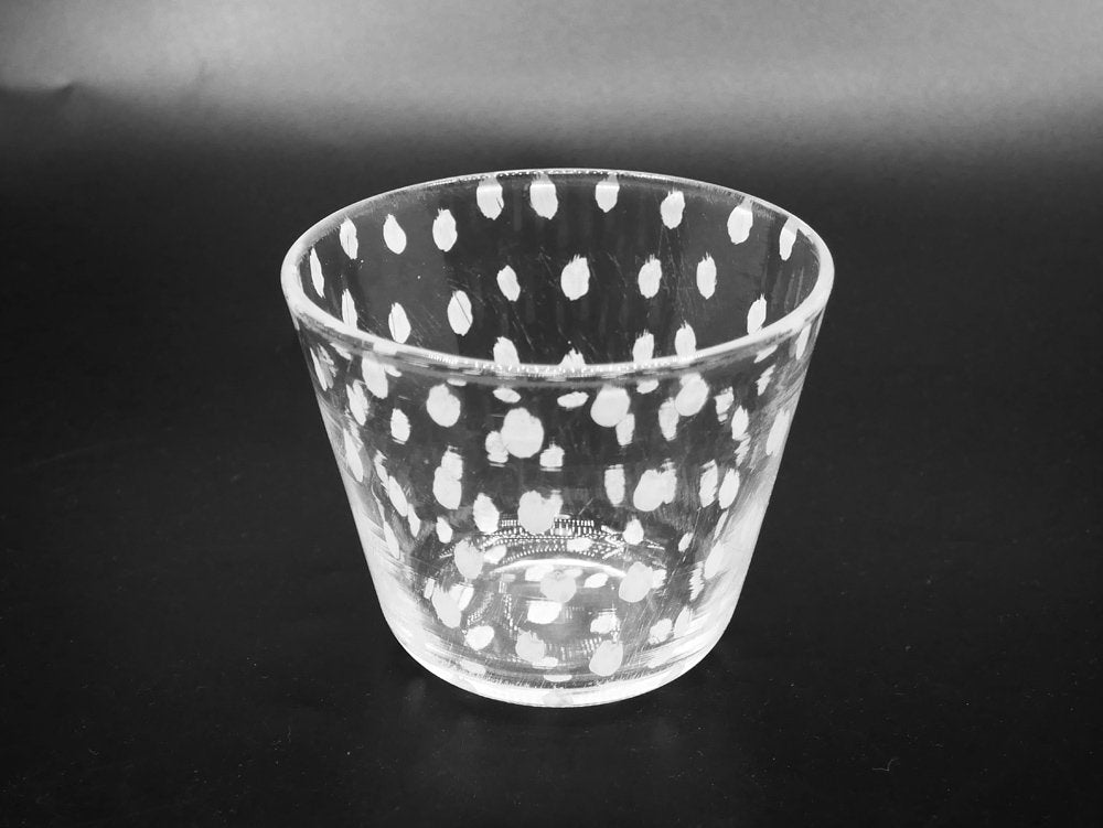 辻和美 めんちょこ 小 テンテン そばちょこ カップ ガラス 現代作家 希少 ●