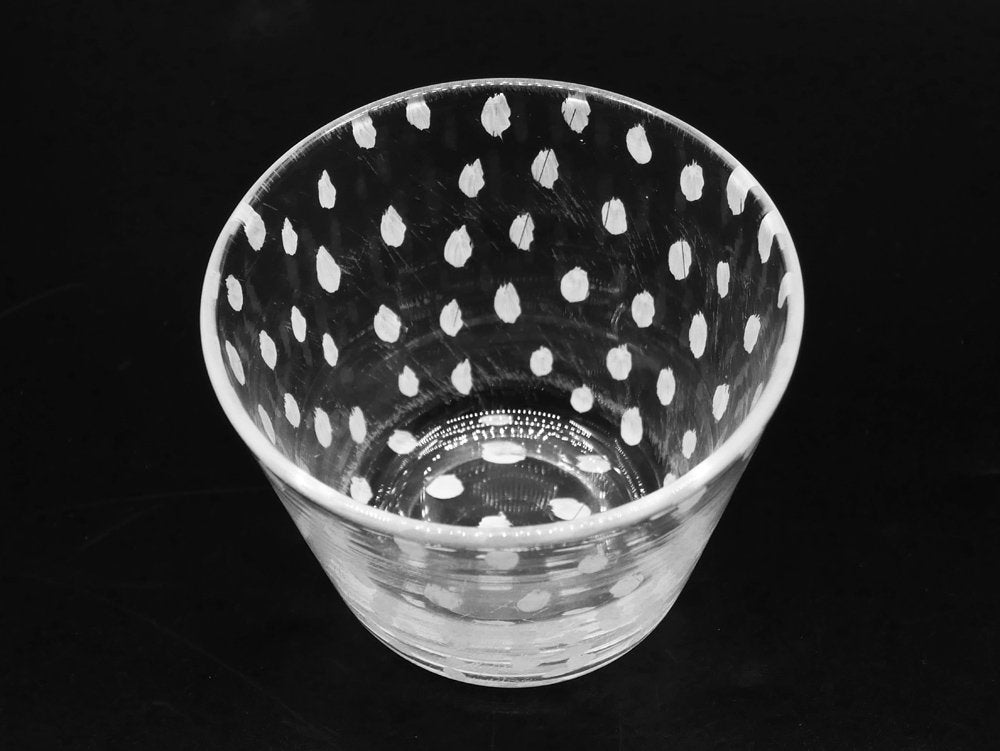 辻和美 めんちょこ 小 テンテン そばちょこ カップ ガラス 現代作家 希少 ●