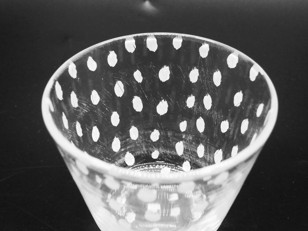 辻和美 めんちょこ 小 テンテン そばちょこ カップ ガラス 現代作家 希少 ●