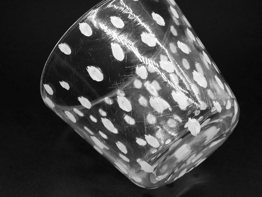 辻和美 めんちょこ 小 テンテン そばちょこ カップ ガラス 現代作家 希少 ●