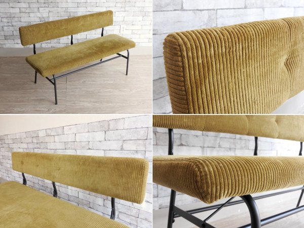 ジャーナルスタンダードファニチャー journal standard Furniture パクストン LDベンチ PAXTON LD BENCH ベンチバックレスト コーデュロイ ソファ ●